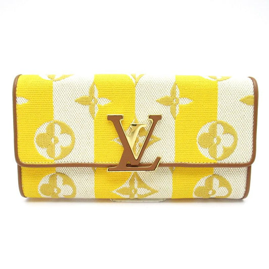Louis Vuitton Portefeuille Capucines M80416 Canvas Ladies Yellow