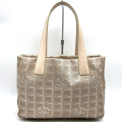 Chanel New Travel Line PM Tote Handbag Nylon Metallic Pink Ladies Men Fashion