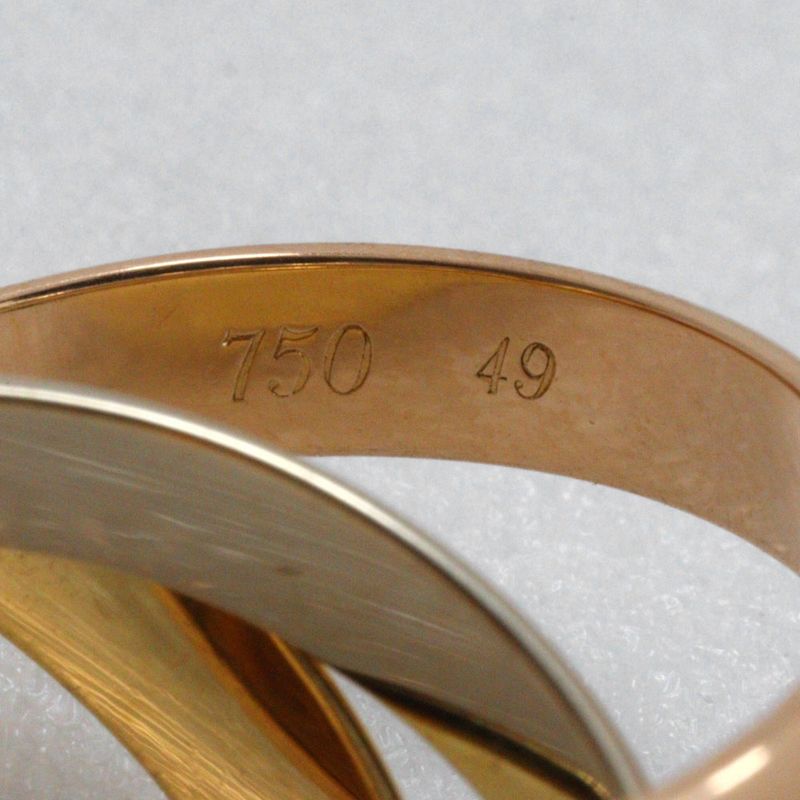 Cartier Trinity 18K Gold (yg×pg×wg) No 9 Ladies 7.1g Ring