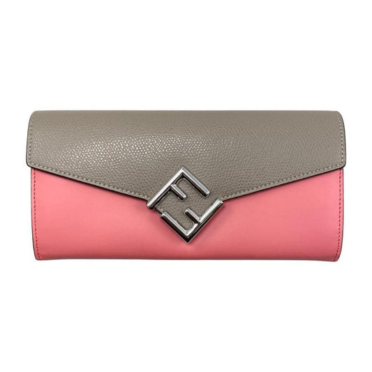 Fendi Bifold Long Continental Wallet 8m0251 ALWA F1l2e FF Diamond Glaze Pink