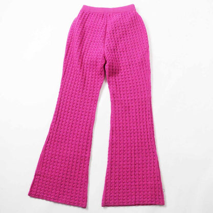 CHANEL 23A P75369 Wool Fuchsia (pinkish) Coco Mark Button Long Length Knit