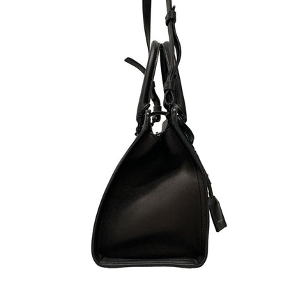 Saint Laurent Paris Handbag Baby Monogram Cabas Su 400914 Black Leather