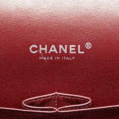 Chanel Matelasse Double Flap Coco Mark Chain Shoulder Bag Black Caviar Skin