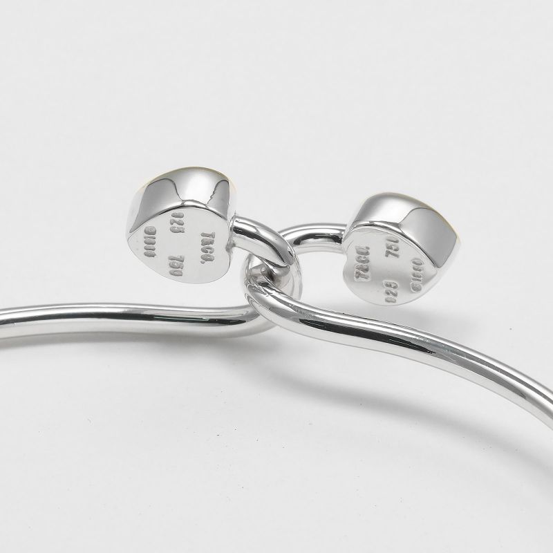 Tiffany & Co Double Heart Silver 925 X 18K Yellow Gold Ladies 8.5g Bracelet