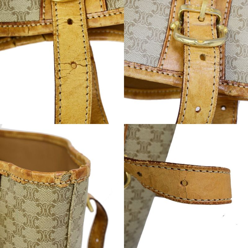 Celine Shoulder Tote Bag Macadam Beige 09bs110