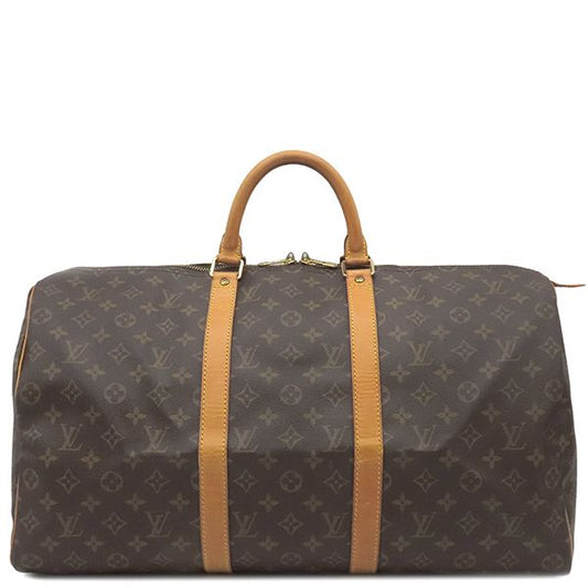 Louis Vuitton Boston Bag Keepall 50 Monogram Canvas Monogram Gold Hardware
