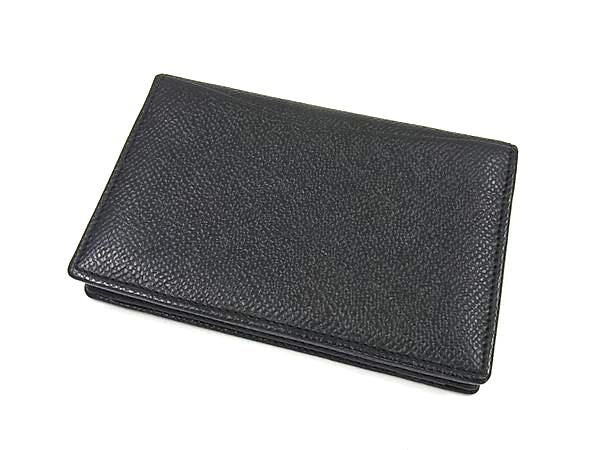Bvlgari Leather Card Case Card Holder Business Card Holder Men Women Black