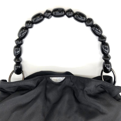 DIOR Handbag Black Maris Pearl Handbag Nylon Women