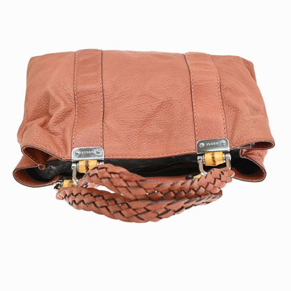 Gucci Bamboo Tote Shoulder Bag Leather Coral Pink 64ka752