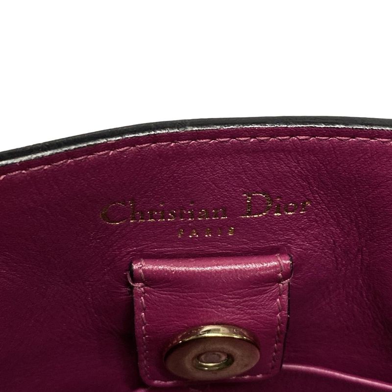 Dior/christian Dior Tote Bag Diorissimo Black Leather