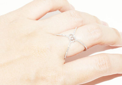 Gucci Rings 18K White Gold Diamond 107P GG Running Xring Full Diamond