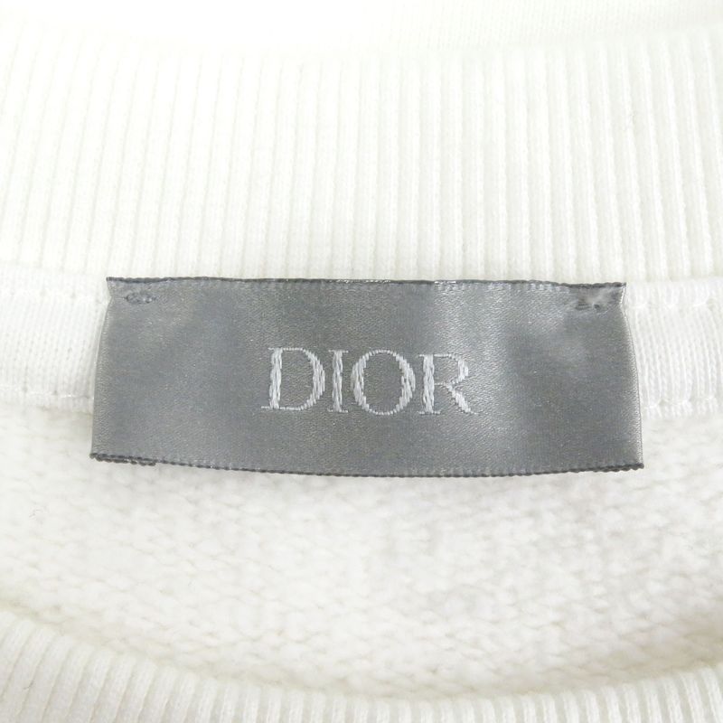 DIOR Homme 513j670a0531 Louis Hamilton 100% Cotton Sweatshirt Ivory S Made In
