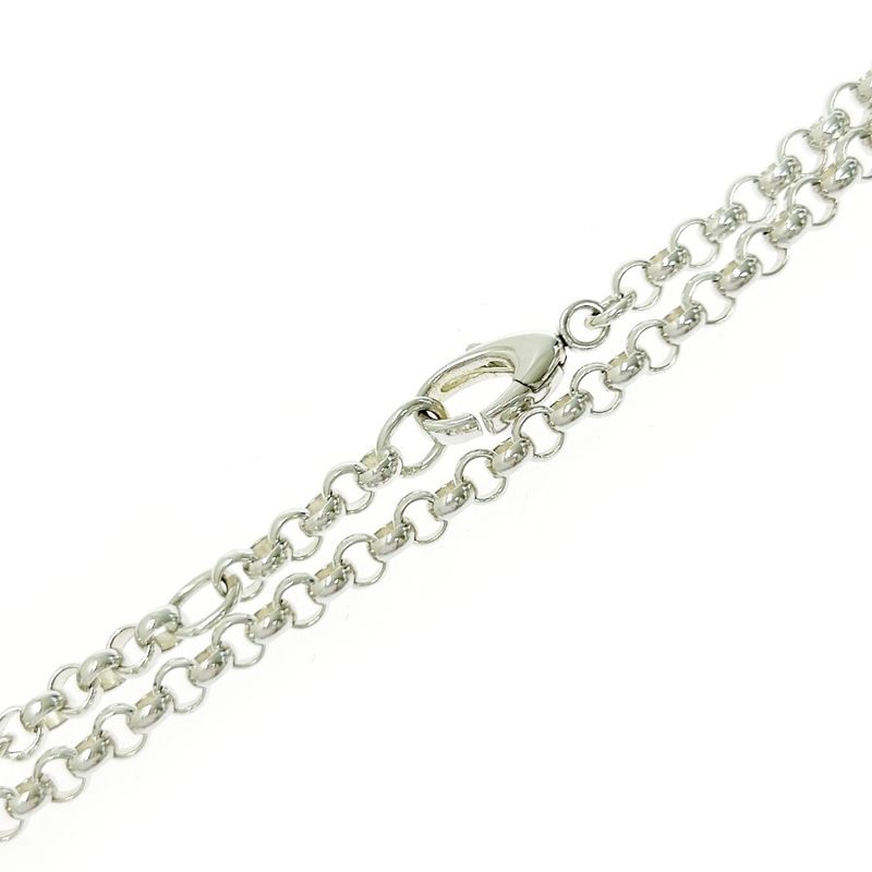 Gucci Silver Round Logo Necklace 20.9g 925 Engraved 463258 Necklace