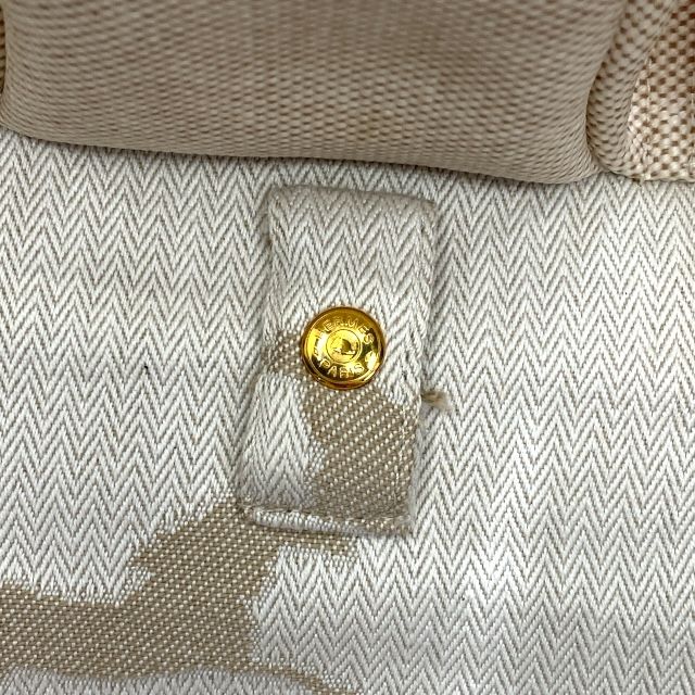 Exhibit Hermes Toile Chevron Wall Hanging Wall Pocket Horse Pattern Horse Gold