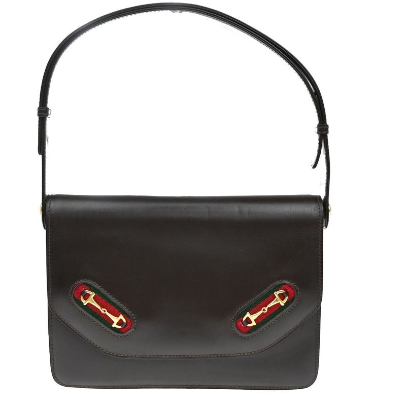 Gucci Horsebit Hand Shoulder Bag Brown 38ka946