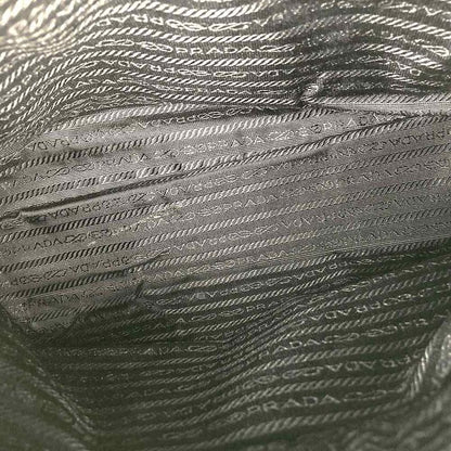 Prada Tote Handbag Black Nylon Women Men Triangle Logo