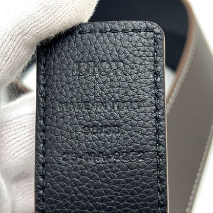 DIOR Belt CD Logo Buckle Leather Brown