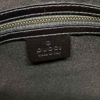 Gucci Tote Bag GG Pattern 109141 Beige And Dark Brown Leather