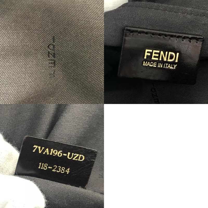 Fendi Tote Bag Zucca Pattern 7va196 PVC Brown