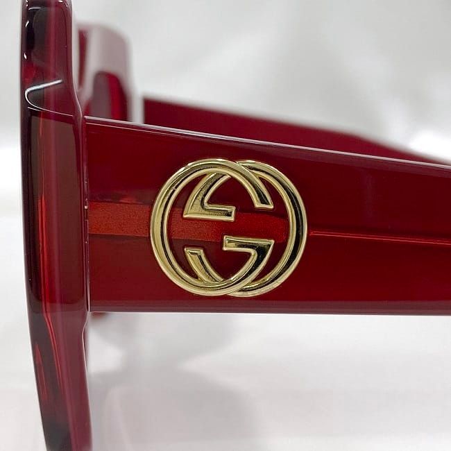 Gucci Sunglasses In Red Interlocking Gg0178s Excellent Condition
