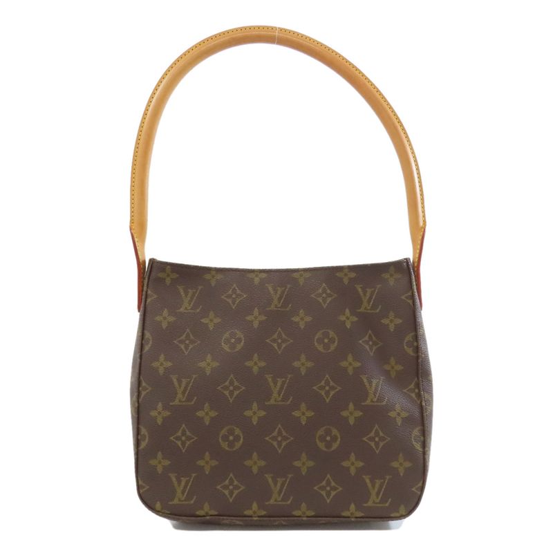 Louis Vuitton M51146 Looping MM Shoulder Bag Monogram Canvas Women