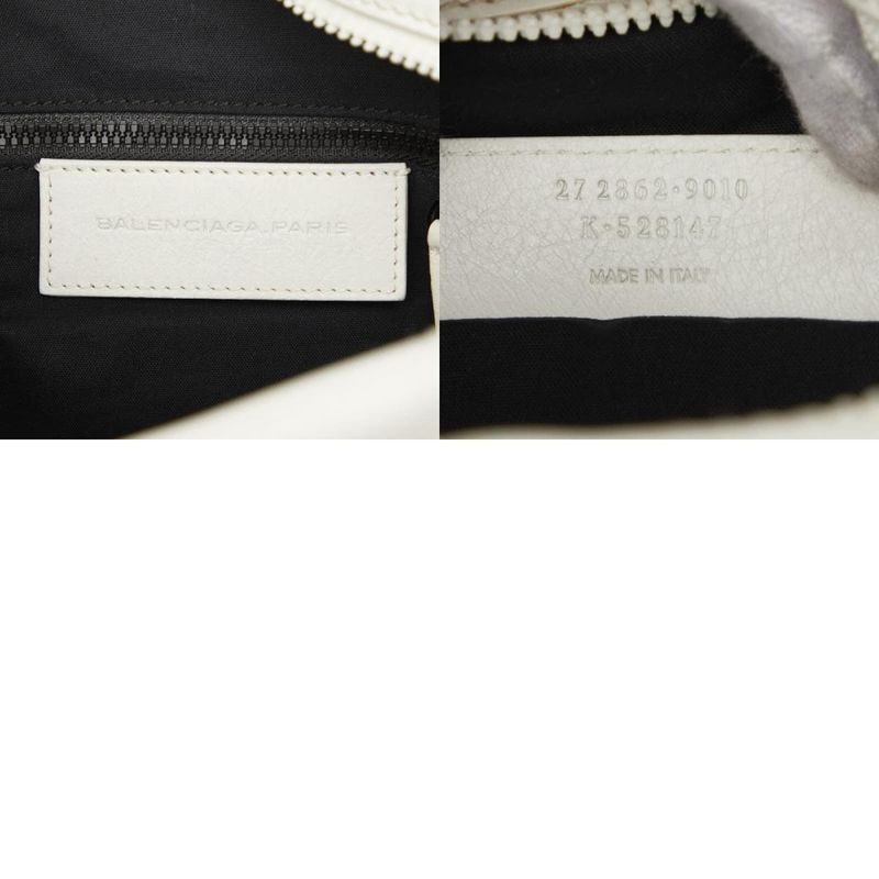 Balenciaga Reporter Crossbody Shoulder Bag 272862 White Leather Women Balenciaga