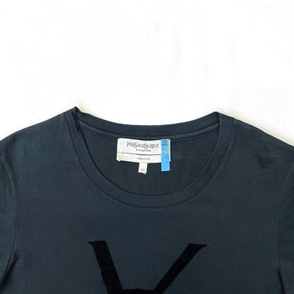 Yves Saint Laurent Tshirt Black XS Cleaned Ladies