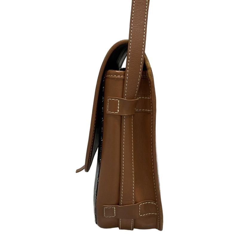 Goyard Shoulder Bag Belvedere 2mm (008in) Black And Brown Leather