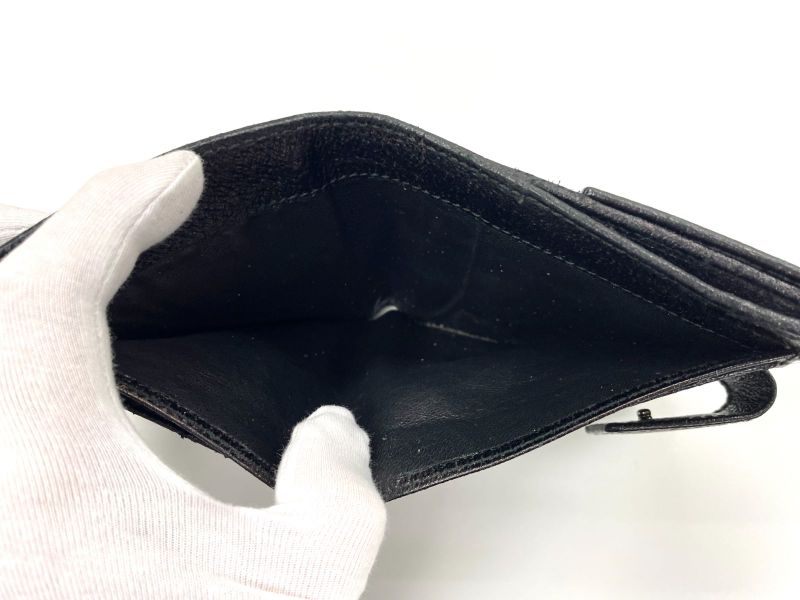 Gucci GG Canvas Leather Compact Wallet Bifold Wallet Double Hook 112664 Navy