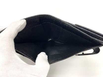 Gucci GG Canvas Leather Compact Wallet Bifold Wallet Double Hook 112664 Navy