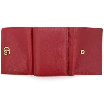 Gucci Trifold Wallet Ec21063 Red Marmont 474746