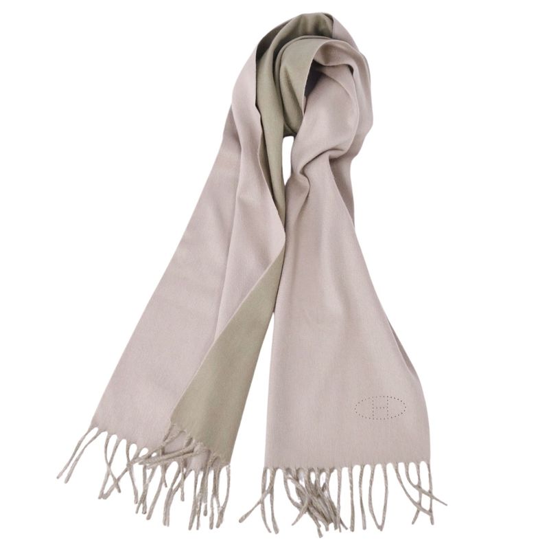 Hermes Scarf Shawl H Logo Evelyn Fringe