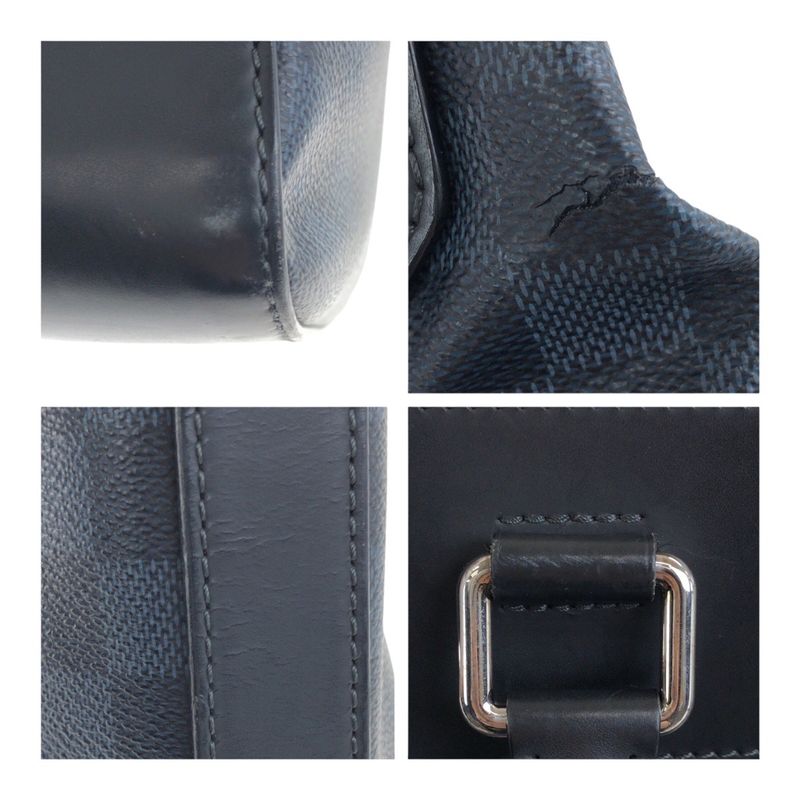 Louis Vuitton Damier Cobalt Tote Greenwich Blue Leather N41351 Business Bag