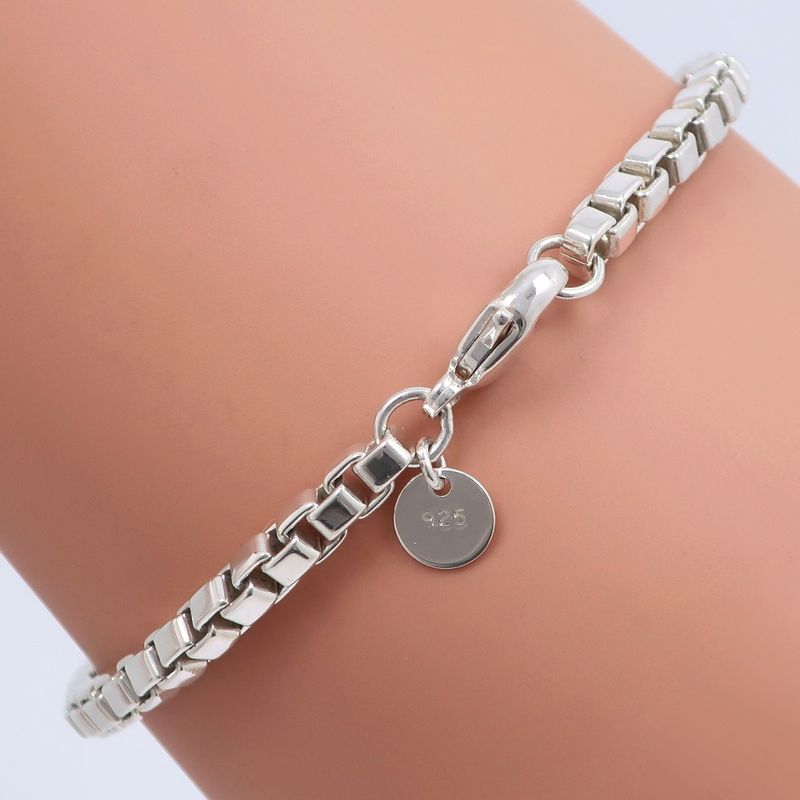 Tiffany & Co Venetian Silver 925 Unisex 15.6g Bracelet
