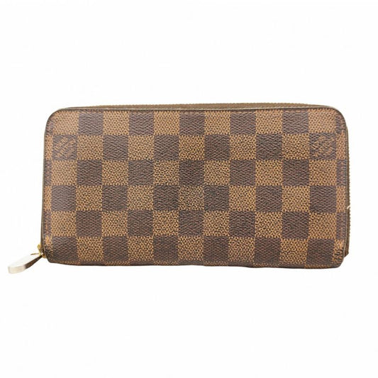 Louis Vuitton Long Wallet Damier Zippy Wallet N60015 Ebène Men Women Unisex