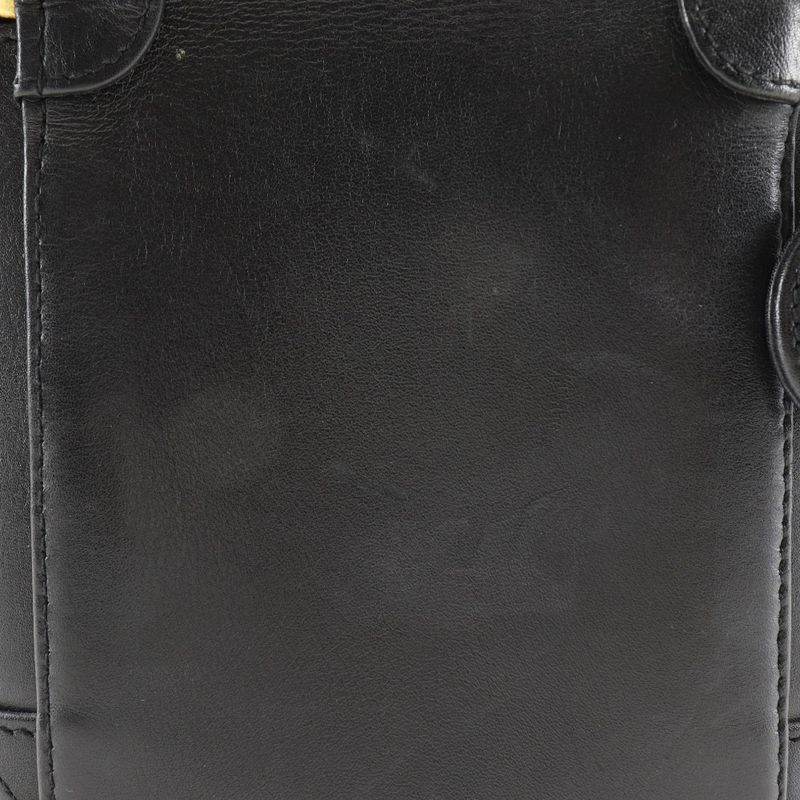 Chanel Vanity Handbag Vintage Lambskin Black Ladies Pouch