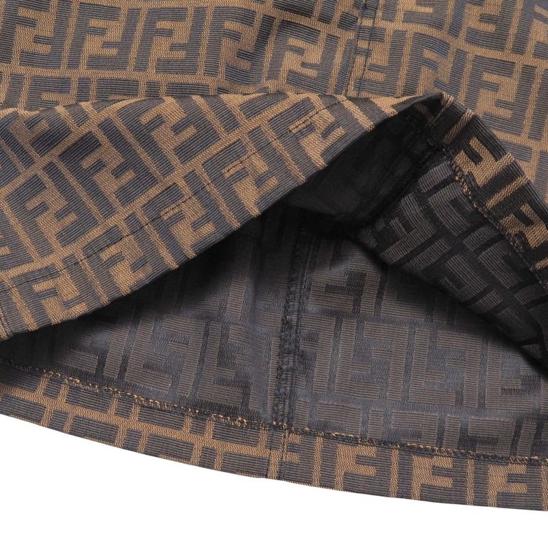 Fendi Mini Skirt Size 38 FF Double F Zucca Allover Tight Skirt 20250724 Ra5597