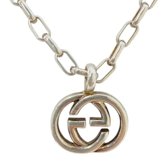 Gucci Interlocking G Necklace Pendant Accessory Jewelry Small Ag925 Silver