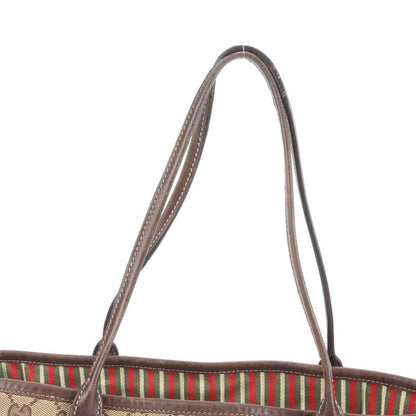 Gucci GG Canvas New Britt Interlocking G Leather Tote Bag Shoulder 169946