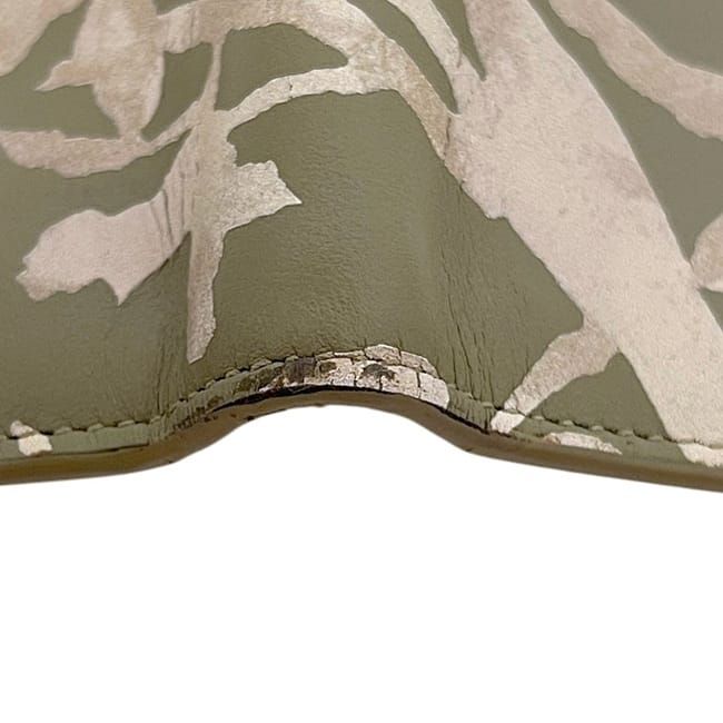 Saint Laurent Bifold Wallet Khaki Green Beige 396307 Billfold