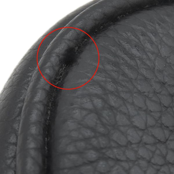 Gucci Shoulder Bag Logo Print Leather Black Gold Hardware Black Mini 574803