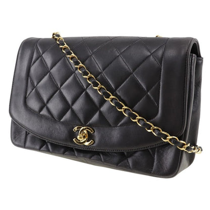 Chanel Chain Shoulder Diana A01165 Lambskin Black Ladies Shoulder Bag