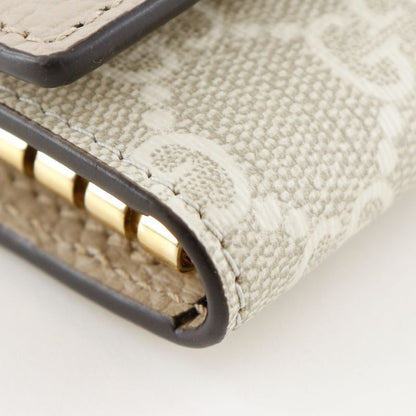 Gucci Double G GG Supreme Canvas Current Leather Ladies Key Case
