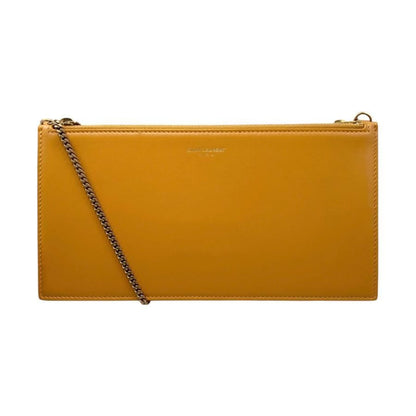Saint Laurent Shoulder Bag Chain Logo Orange Gold Hardware Saint Laurent