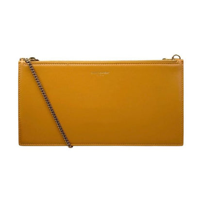 Saint Laurent Shoulder Bag Chain Logo Orange Gold Hardware Saint Laurent