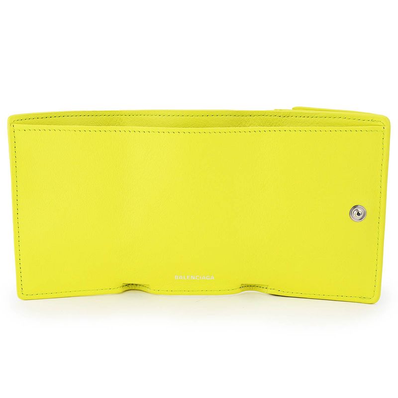 Balenciaga Trifold Wallet Paper Yellow