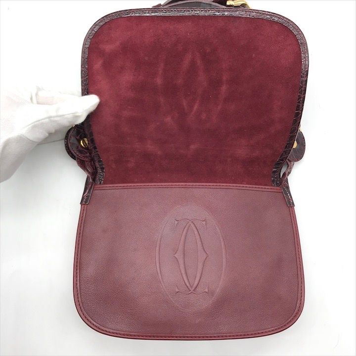 Cartier Leather Suede Shoulder Bag