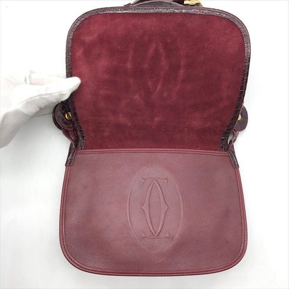 Cartier Leather Suede Shoulder Bag