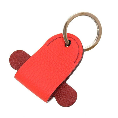 Hermes Petite Ash Leather Orange Brown Key Holder 0046 Hermes