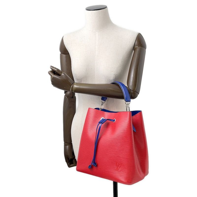Louis Vuitton Handbag Epi NeoNoe 2-Way Red Coquelicot Blue